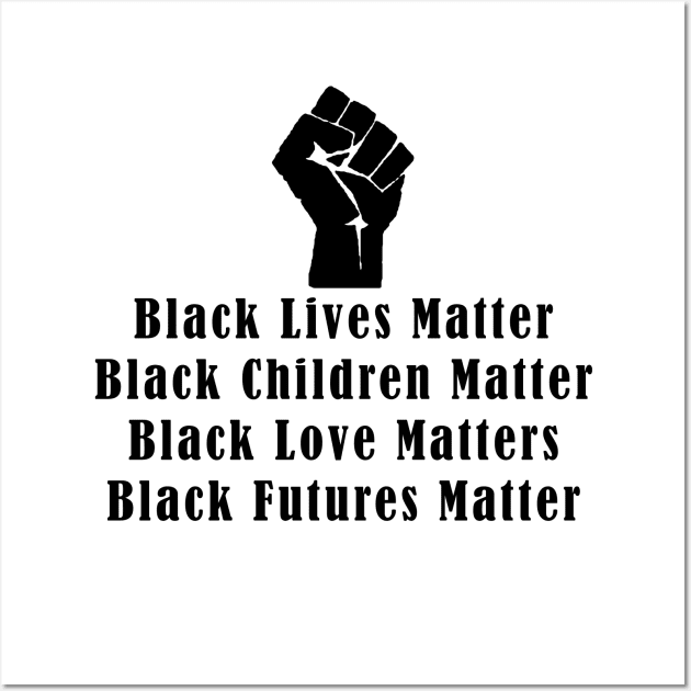 Black Everything Matters Wall Art by thedelkartist